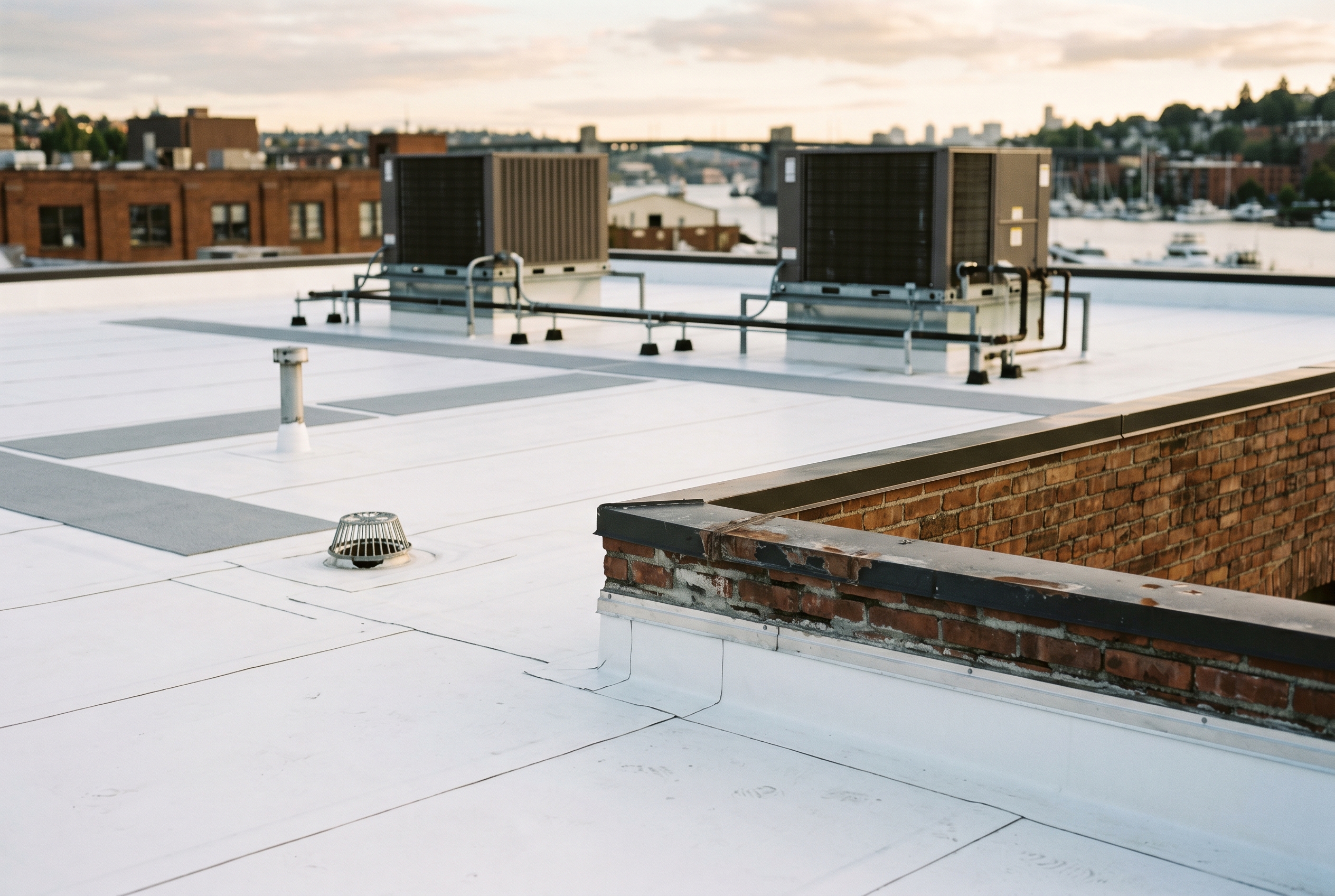 Low-slope TPO · Ballard warehouse